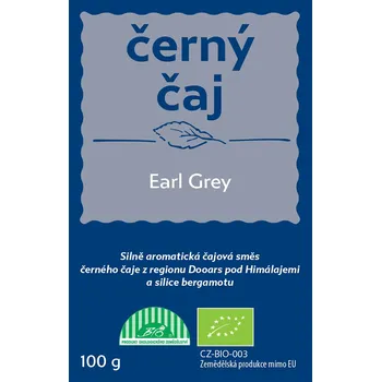 Čaj Fairobchod Bio černý čaj Earl Grey z Indie sypaný, 100 g