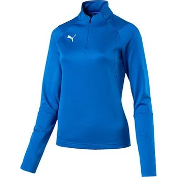 Dámská mikina Dámský tréninkový top Puma Liga Training 1/4 Zip - Liga Training 1/4 Zip – funkční sportovní top Puma s krátkým zipem a projmutým dámským střihem, v modrém designu. - 3471269