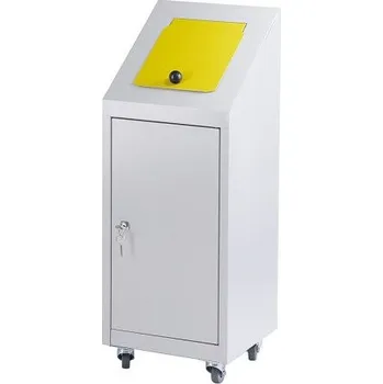 Venkovní odpadkový koš Nádoba na třídění odpadu SOLO - žlutá