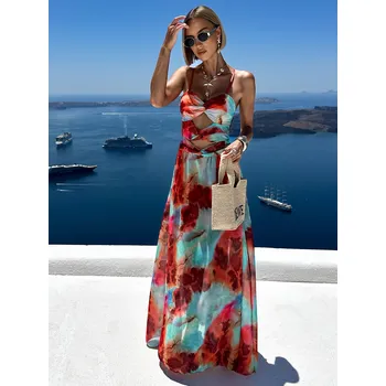 Dámské šaty Oranžové letní dlouhé šaty OAMARU Velikost: ONESIZE