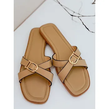 Dámské pantofle Dámské boty DSTREET BELICCA KHAKI 38