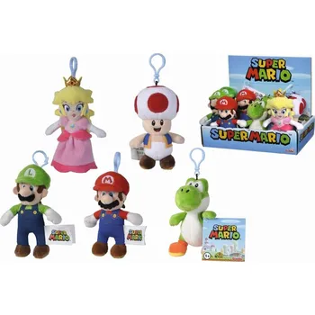 plyšák Přívěsek Na Klíče plyšák Simba Toys Super Mario 14 cm