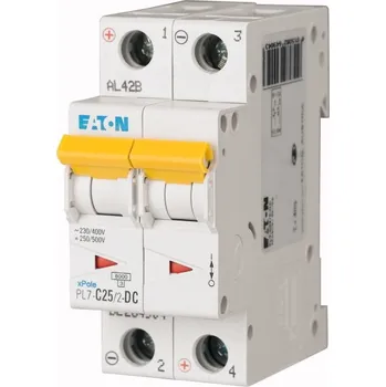 Jistič Jistič PL7-C25/2-DC-DC, char. C, 2-pólový, 10kA, 25A EATON 264904
