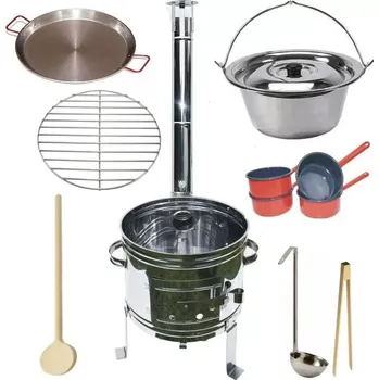 kotlíky Kotlíkový set Párty Echo 3 v 1 nerez 1,2 LUX 31 cm FULL (gulášová souprava pro zahradní párty)