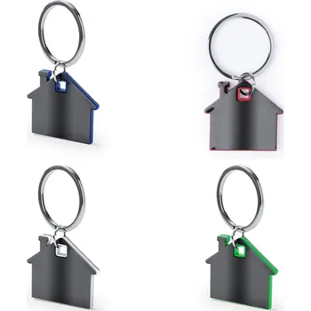 Přívěsek na klíče domeček kov/plast