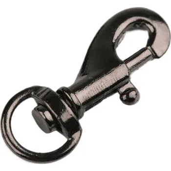 Černá karabina ke klíčům 35x12mm