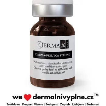 Pleťový peeling DERMA PEEL TCA STRONG - Celoroční bezjehlová Biorevitalizace na bázi kyseliny trichloroctové (TCA), kyseliny mandlové a kyseliny kojové, 1x5ml
