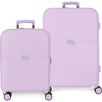 Cestovní taška Sada luxusních ABS cestovních kufrů 70cm/55cm PEPE JEANS ACCENT Lila, 7699535