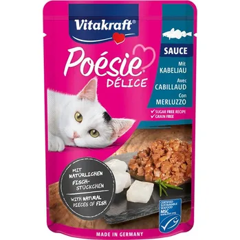 Krmivo pro kočku Vitakraft Cat Poésie Délice Sauce kapsa treska 85g