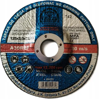 Řezný kotouč Řezací kotouč na kov Tediam 125 x 22,2 mm
