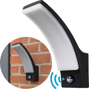 Venkovní osvětlení Zahradní nástěnné svítidlo GOLED černé s integrovaným LED zdrojem 12 W