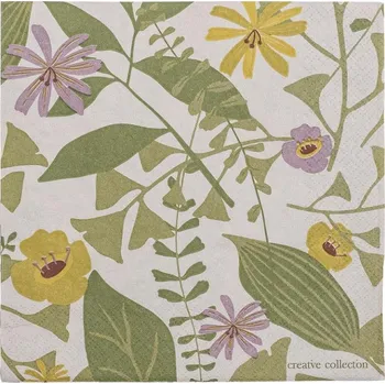 Papírový ubrousek Papírové ubrousky 20 ks CAMELIE Bloomingville - zelené