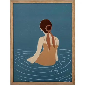 Bytová dekorace Dekorativní obraz v rámu 32x42 cm PARMA Bloomingville - přírodní