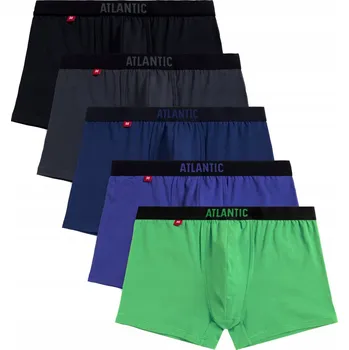 Pánské oblečení Pánské šortky ATLANTIC 5SMH004 spodní prádlo boxerky s příměsí streče, bavlněné, 5 kusů *L*