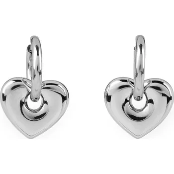 Náušnice Náušnice z nerezové oceli srdce Varianta: 1 stříbrná, Balení: 1 pár