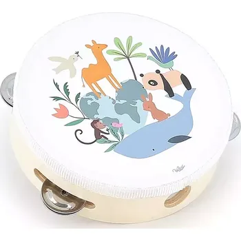 Hudební nástroj pro děti Vilac Dřevěná tamburína Zvířata světa Sarah Betz