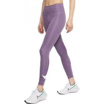 Běžecké legíny Nike Dri-FIT Swoosh - Dámské běžecké legíny Dri-FIT Swoosh od značky Nike, fialové provedení.