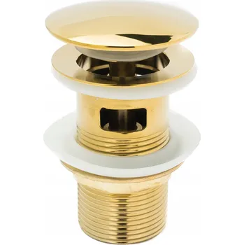 Sifon Zátka s přepadem automatická, klik-klak kulatý Aquaparts bílá