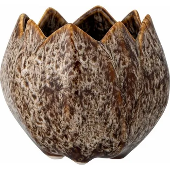 Květináč Dekorační květináč z kameniny průměr 12,5 cm ELAYA Bloomingville - hnědý