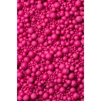 Čokoláda Jemné cukrové perličky, malina 3,4,5,7,10mm 50g