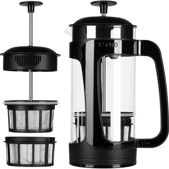 Filtrační konvice French press kávovar PRESS P3 950 ml, černá, sklo / plast, Espro