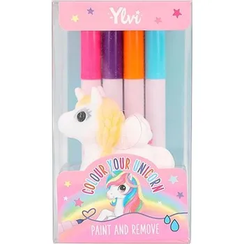 omalovánky Smývatelné fixy Ylvi, 4 barvy, Colour your Unicorn