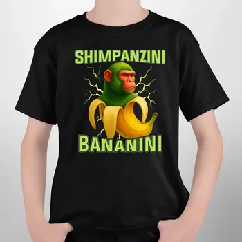 Žertovný předmět Shimpanzini bananini - Italian Brainrot - dětské tričko s potiskem