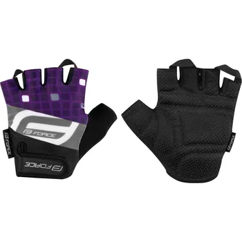 Cyklistické rukavice rukavice FORCE SQUARE LADY, fialové Velikost: L + Výměna dárku do konce ledna 2026
