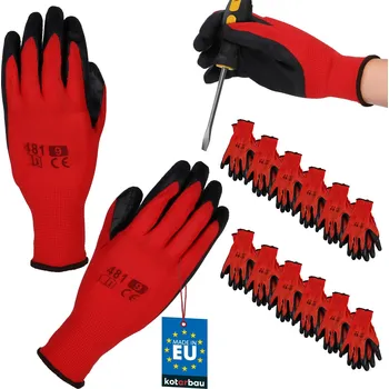 Pracovní oblečení Pracovní rukavice dragon protiskluzové latex velikost 9 sada 12 ks. - L - 9
