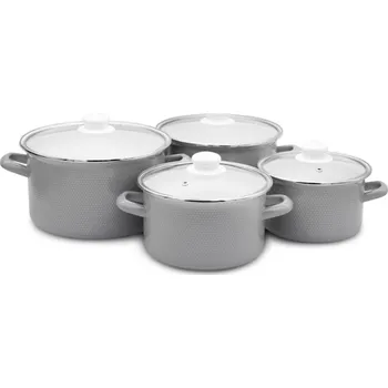 Hrnec Sada hrnců smalt 8d MEYERHOFF šedá