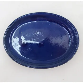 Květináč Keramická podmiska H04 - 10,5 x 8 x 1 cm - modrá