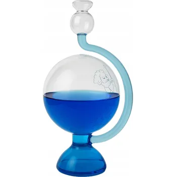 Barometr Skleněný barometr Goethe na stůl modrý