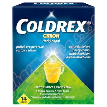 Nápoj pro sportovce Coldrex Horký nápoj Citron 750/10/60mg scc.14 II