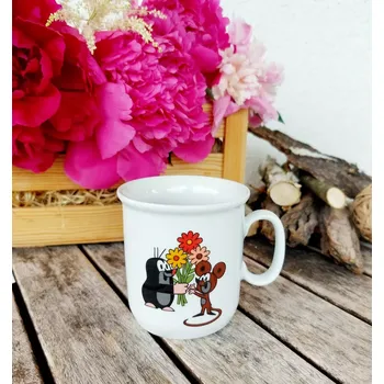 GASTON dětský hrnek 245 ml, Krteček a kytice, Thun 1794 (Porcelánový hrnek 1. jakost)