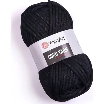 Příze Pletací / háčkovací příze YarnArt CORD YARN 750 černá, jednobarevná 250g/73m