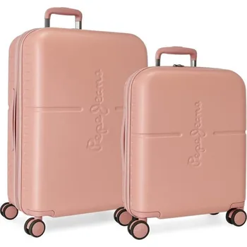 Cestovní taška PEPE JEANS Highlight Rosa Claro, Sada luxusních ABS cestovních kufrů 70cm/55cm, 7689524