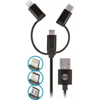 Datový kabel Sada kabelů USB - USB typ C / microUSB / Lightning Forever