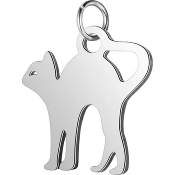 Šperk Šperky4U Malý ocelový přívěšek kočička - OPP1645-ST