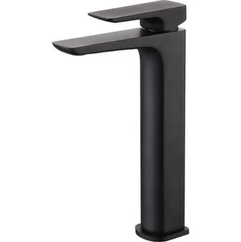 Vysoká umyvadlová baterie SAT Brevis bez výpusti černá matná SATBSBRE285C