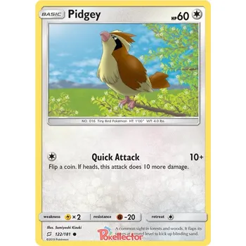 Sběratelská karetní hra Pidgey 122/181 - Team Up Typ karty: Non-Holo