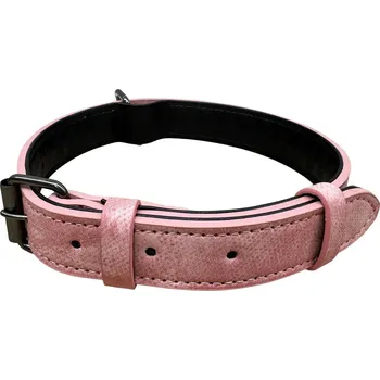 Obojek pro psa Petify Kožený obojek pro psa Woof růžový Velikost: S