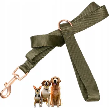 Vodítko pro psa Vodítko pro psa silné tréninkové přepínací nastavitelné Khaki 1,2 m