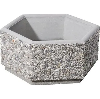 Držák na květináč a truhlík Nádoba na květiny - šestihran 600 x 600 x 300