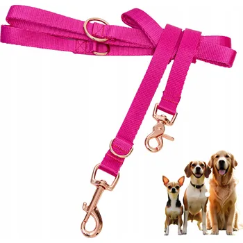 Vodítko pro psa Vodítko pro psa silné tréninkové přepínací nastavitelné FUKSJA RŮŽOVÁ 2,4 m