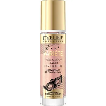 Rozjasňovač Jeden tekutý rozjasňovač Eveline Cosmetics Variete, mix odstínů 02 rose gold, 150 g