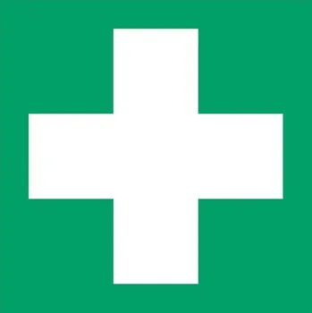 Samolepící etiketa Q-Connect Bezpečnostní etiketa PRVNÍ POMOC Q-C, 20x20cm