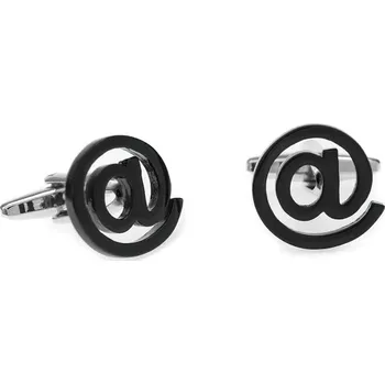 Manžetový knoflíček Manžetové knoflíčky Avantgard LUX 580-40091, zavináč, stříbrná / černá