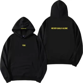 Pánská mikina mikina pro páry – unisex hoodie „Same As You“ Velikost: XL, Barva (Varianta): Fleece embroidered black + card