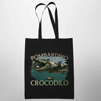Žertovný předmět Bombardino Crocodilo - Italian Brainrot - taška s potiskem