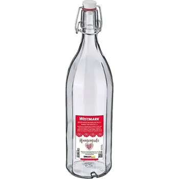 Láhev Westmark, Skleněná láhev s korkem, 1000 ml, víceúčelová